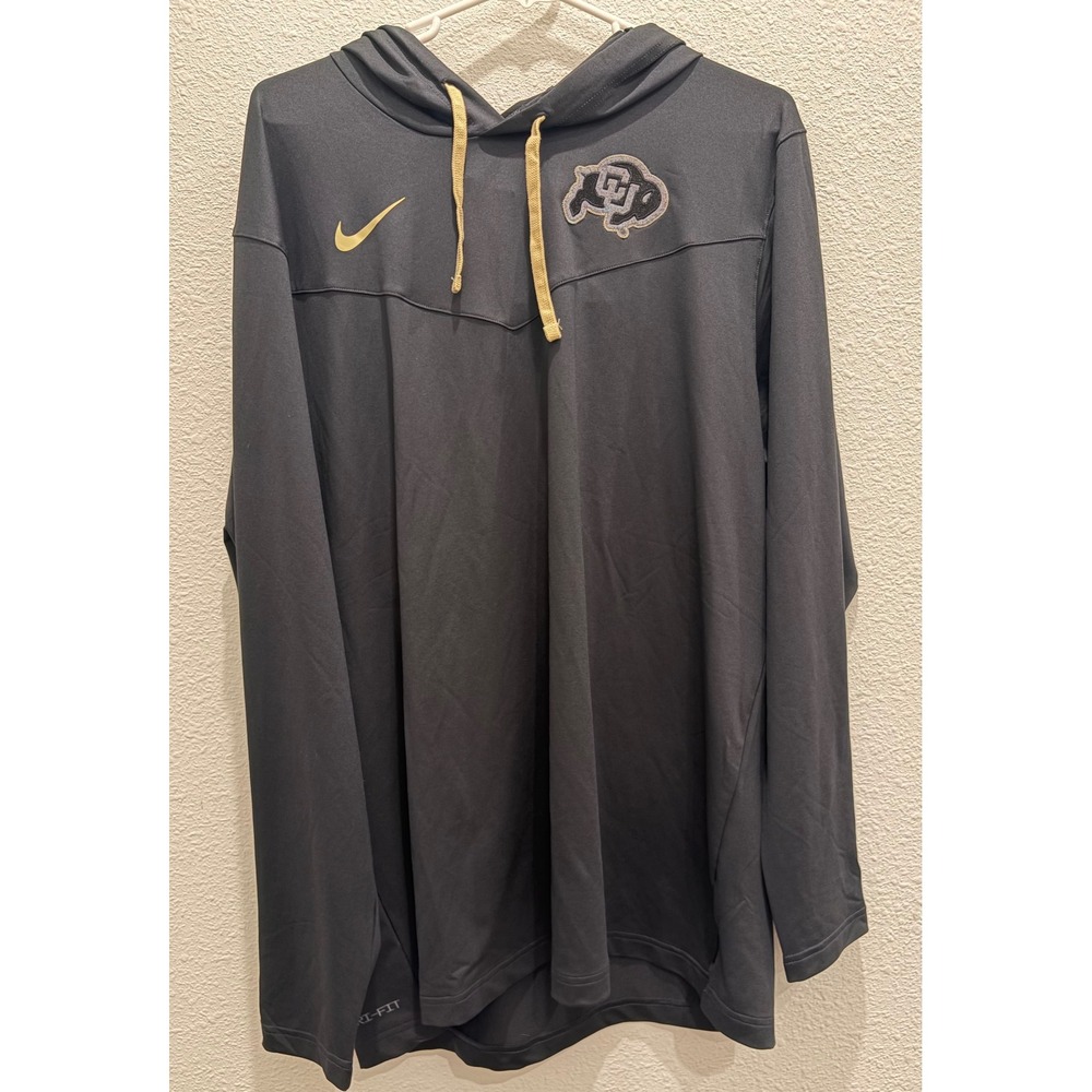 Nike Colorado Buffaloes Hoodie Mens XL Black Dri-FIT CU Buffs Long Sleeve Shirt